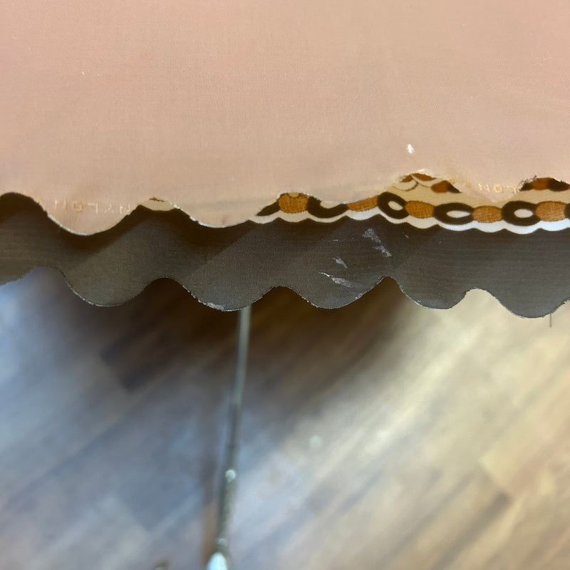 Vintage Sonnenschirm 1970er – Florales Muster Braun/Beige – 70 cm