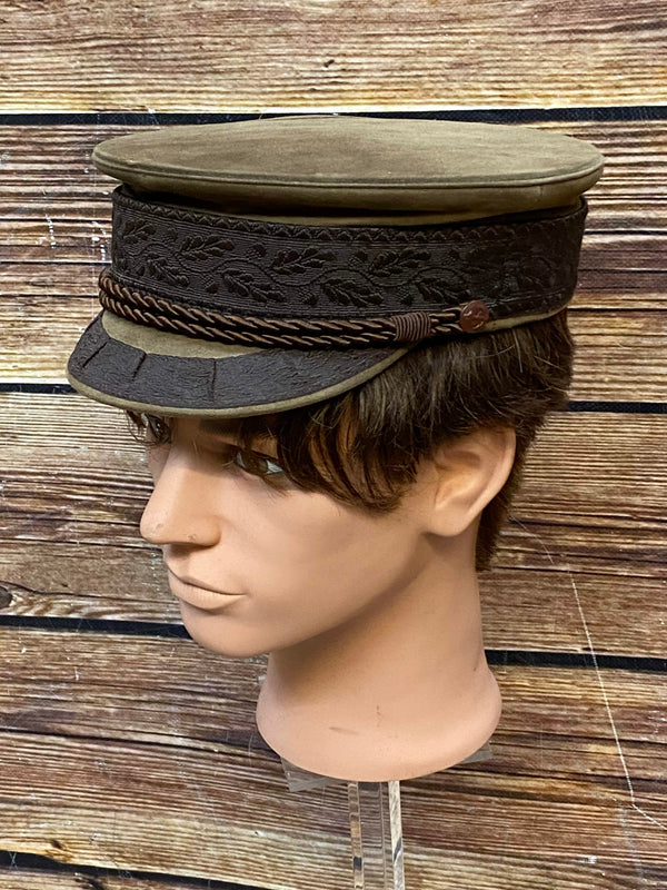 Vintage Prinz-Heinrich-Mütze – Gr. 58 (Echtes Leder, Made in Germany)