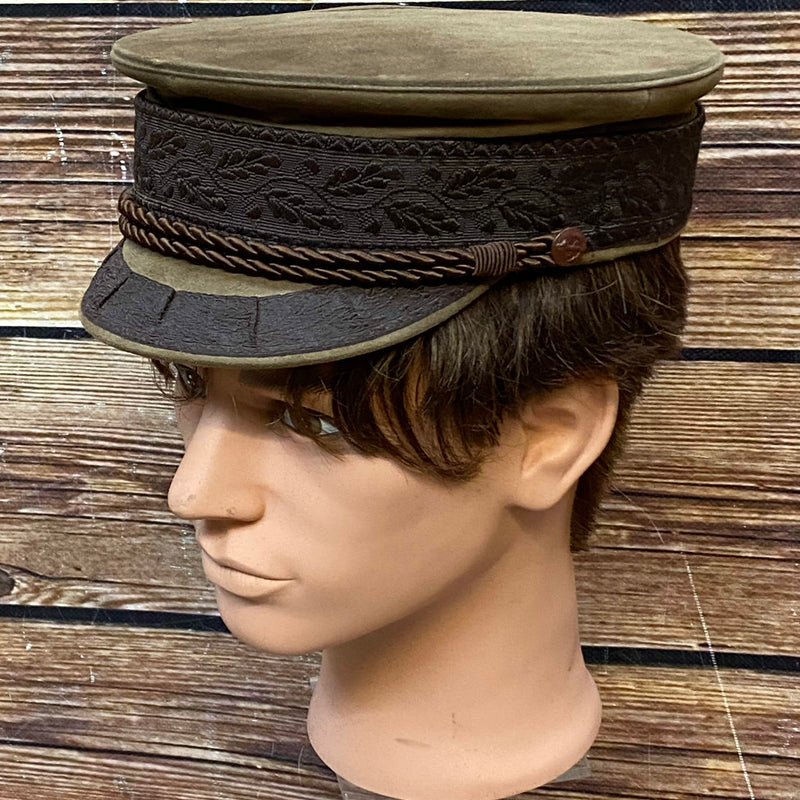 Vintage Prinz-Heinrich-Mütze – Gr. 58 (Echtes Leder, Made in Germany)