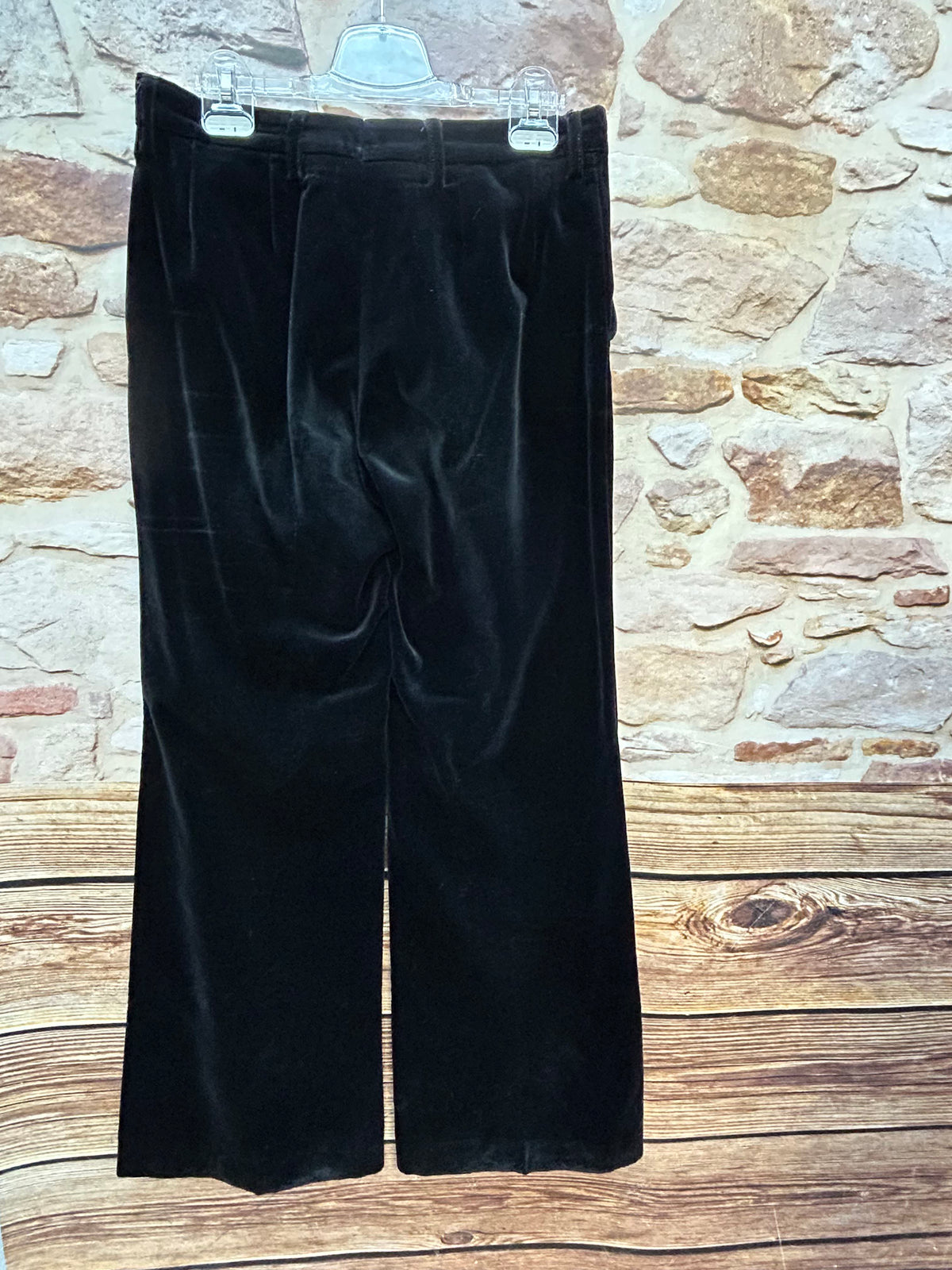 Schwarze Samthose Gr. 38 – Original 70er Jahre Schlaghose