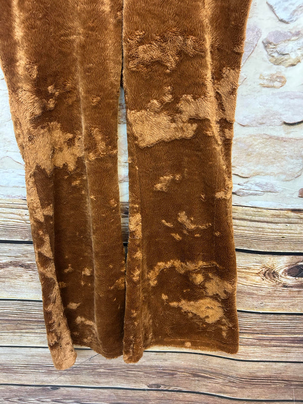 Vintage Schlaghose Braun Plüsch 70er Stil Gr. S von Pimkie