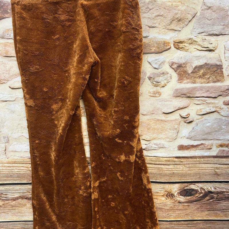 Vintage Schlaghose Braun Plüsch 70er Stil Gr. S von Pimkie