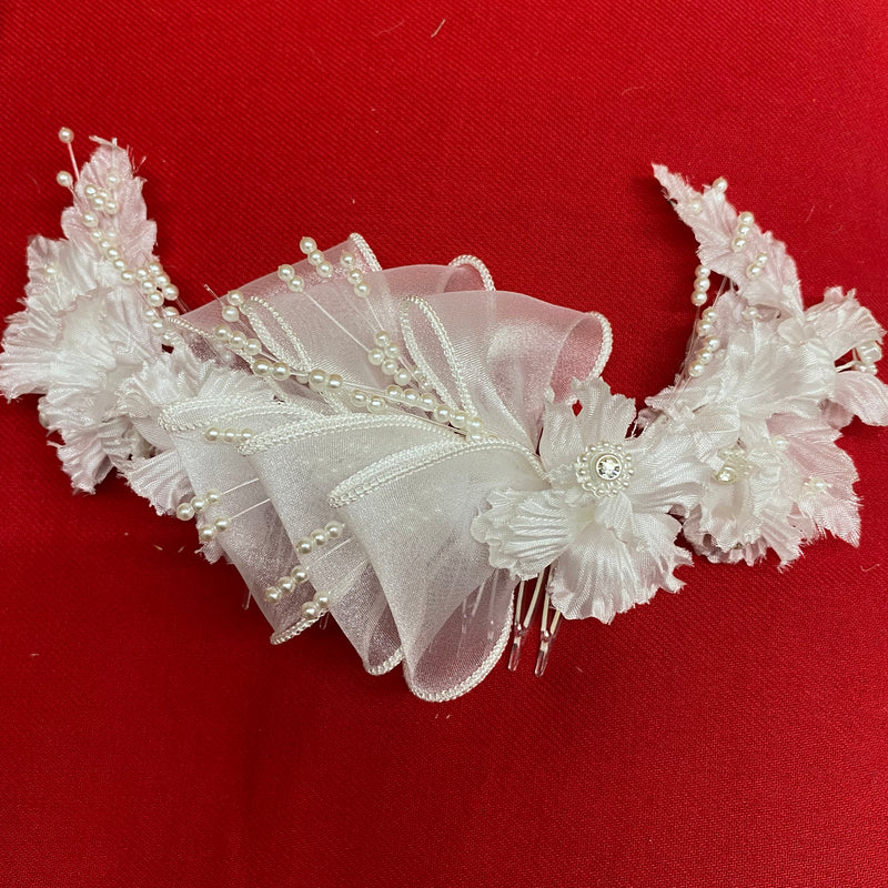 Vintage Schleierabschluss für Schleier, Brautschmuck weiss