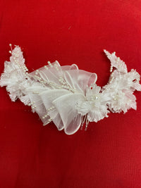 Voile vintage se terminant pour voiles, bijoux de mariée blanc