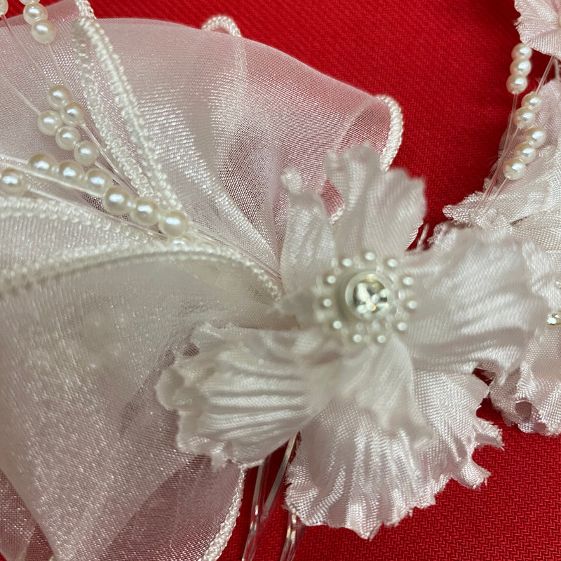 Vintage Schleierabschluss für Schleier, Brautschmuck weiss