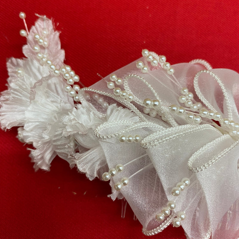 Vintage Schleierabschluss für Schleier, Brautschmuck weiss