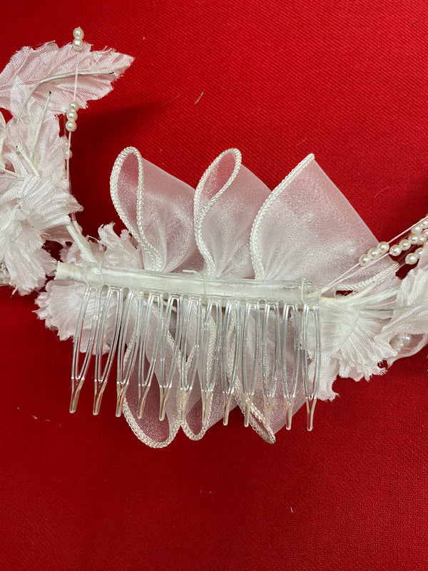 Vintage Schleierabschluss für Schleier, Brautschmuck weiss