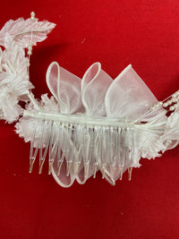Voile vintage se terminant pour voiles, bijoux de mariée blanc