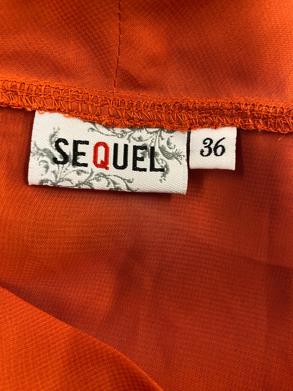 Vintage-Schluppenbluse in Orangerot