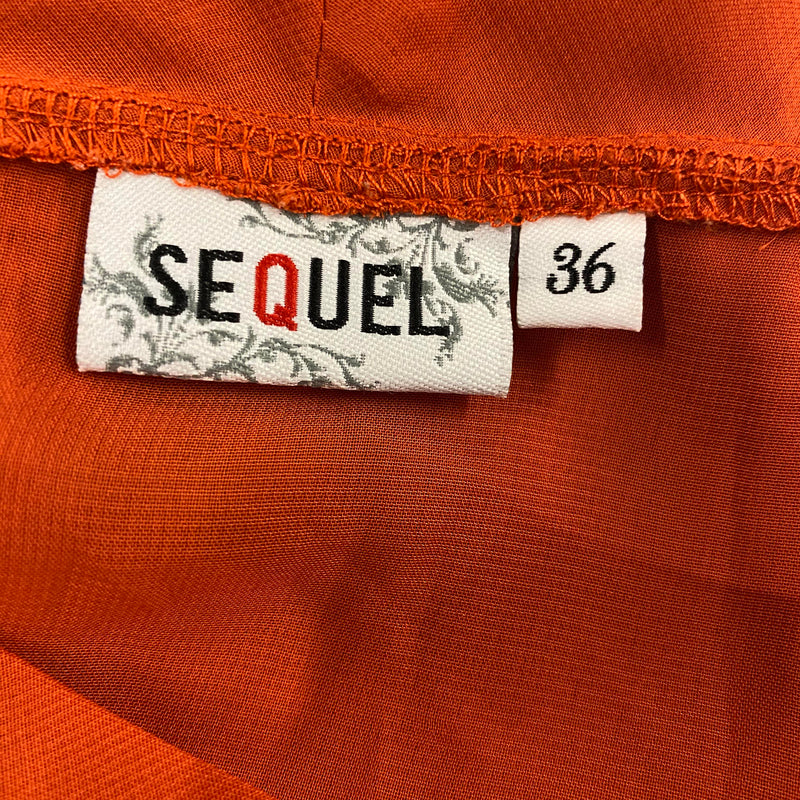 Vintage-Schluppenbluse in Orangerot