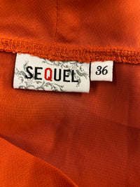 Vintage-Schluppenbluse in Orangerot