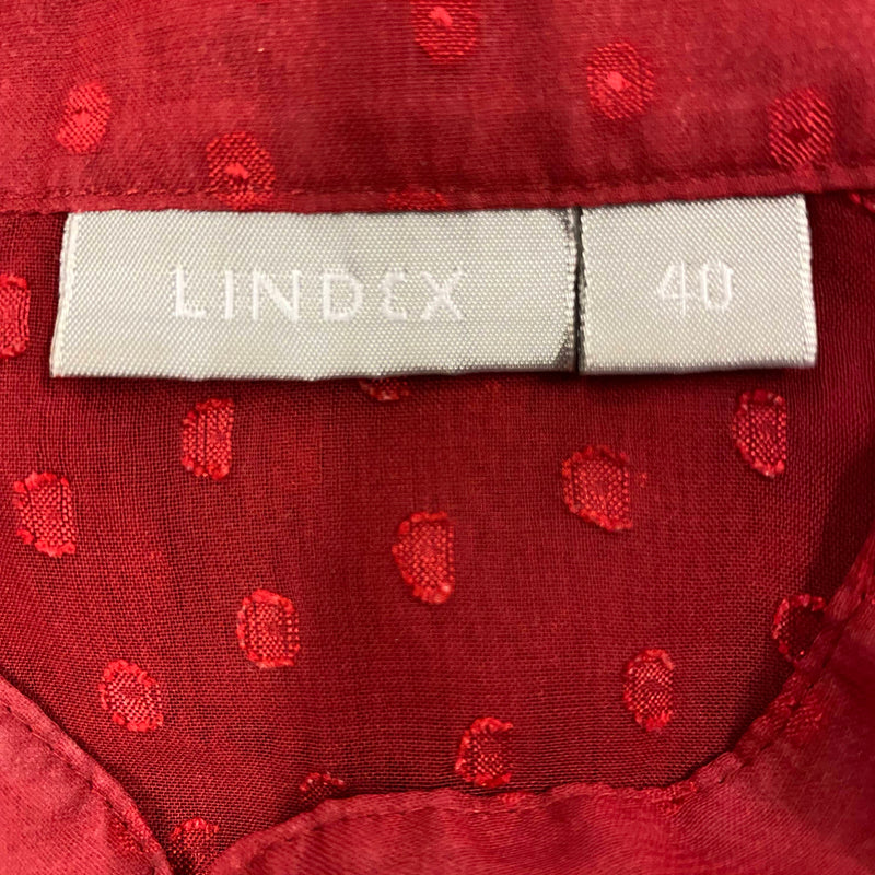 Vintage Rüschenbluse in leuchtendem Rot