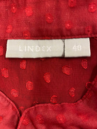 Vintage Rüschenbluse in leuchtendem Rot