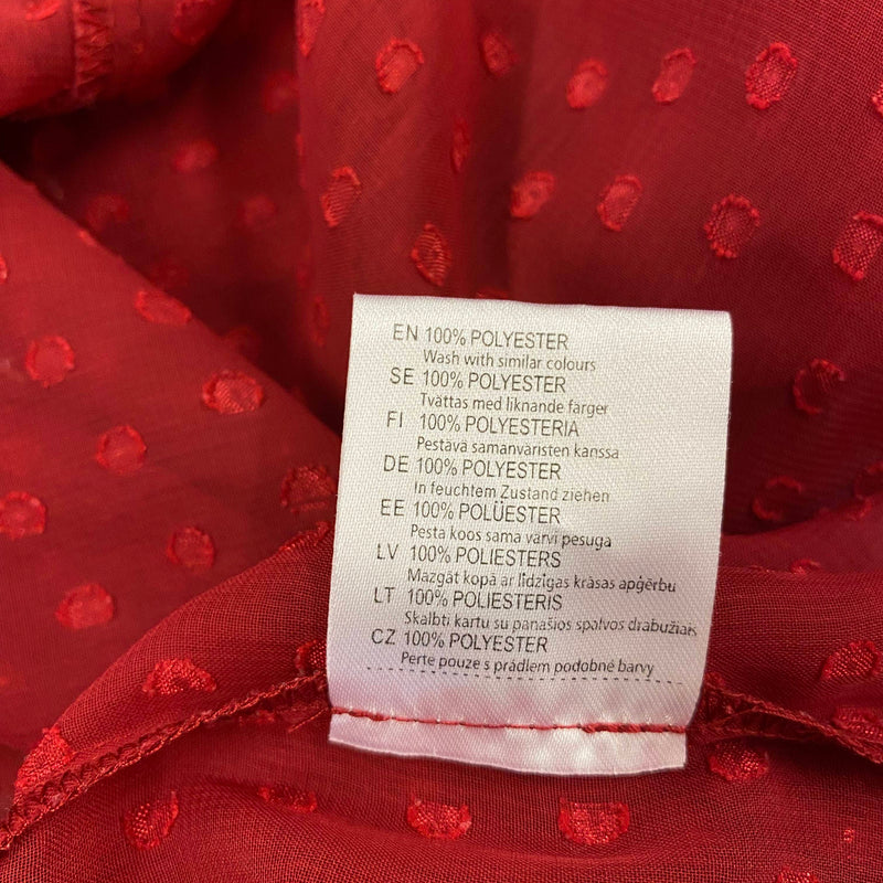 Vintage Rüschenbluse in leuchtendem Rot