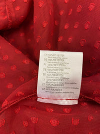 Vintage Rüschenbluse in leuchtendem Rot