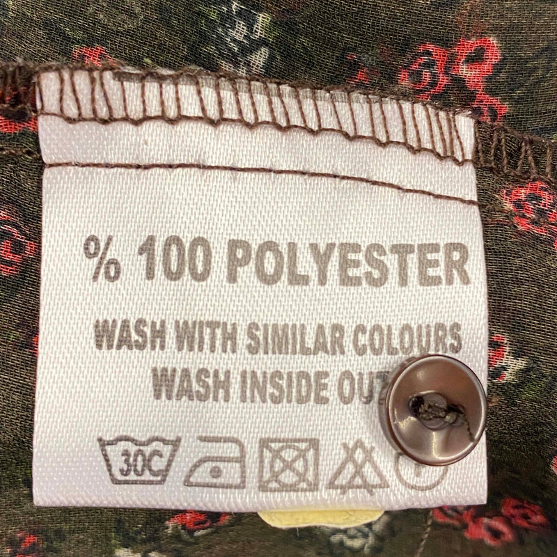 Vintage Rüschenbluse mit Blumenmuster