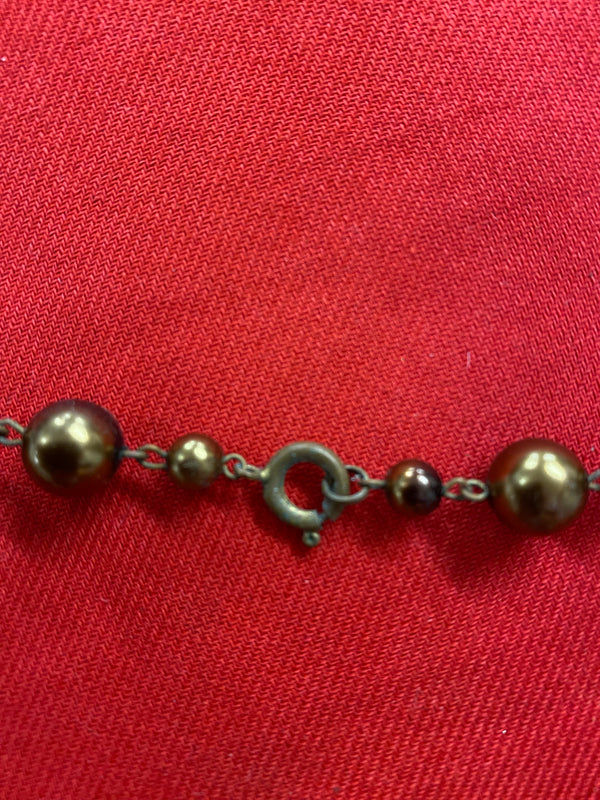 Vintage Schmuck Perlen goldbraun