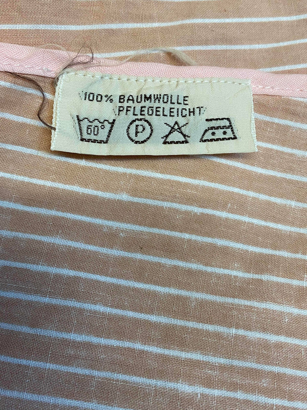 Vintage Rüschen-Schürze in Rosa/Beige (1980er)