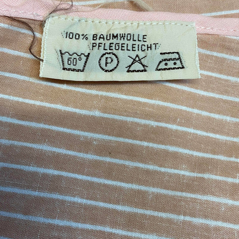 Vintage Rüschen-Schürze in Rosa/Beige (1980er)