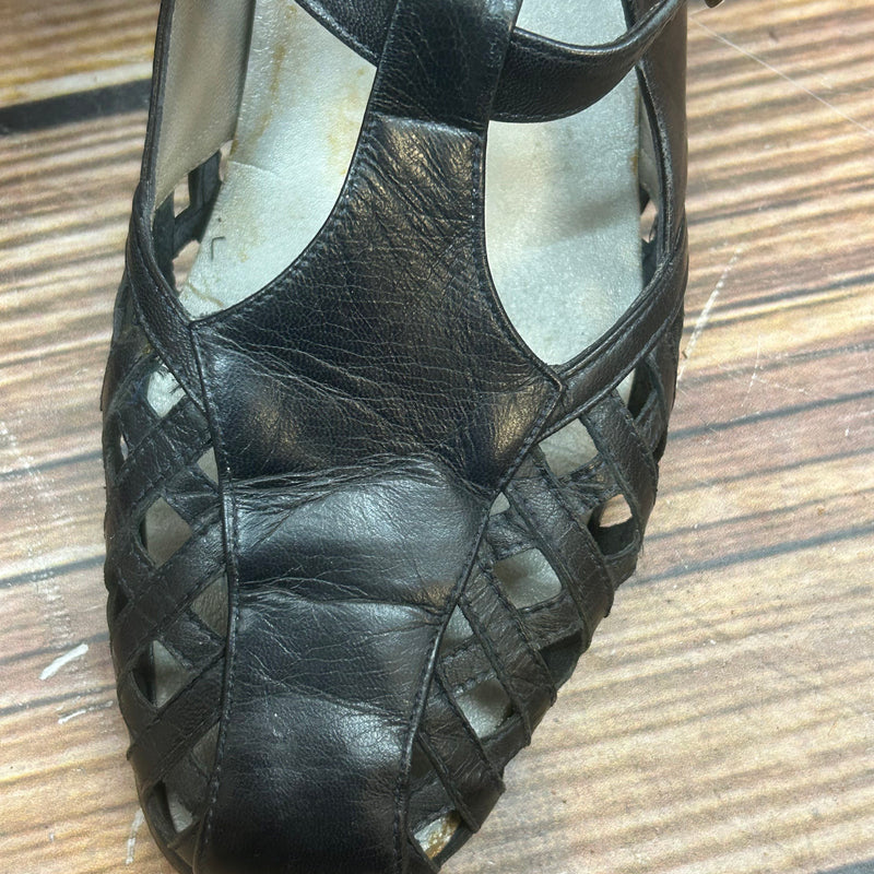 Vintage Damen T-Steg Schuhe aus echtem Leder – 20er Jahre Stil (Gr. 39)