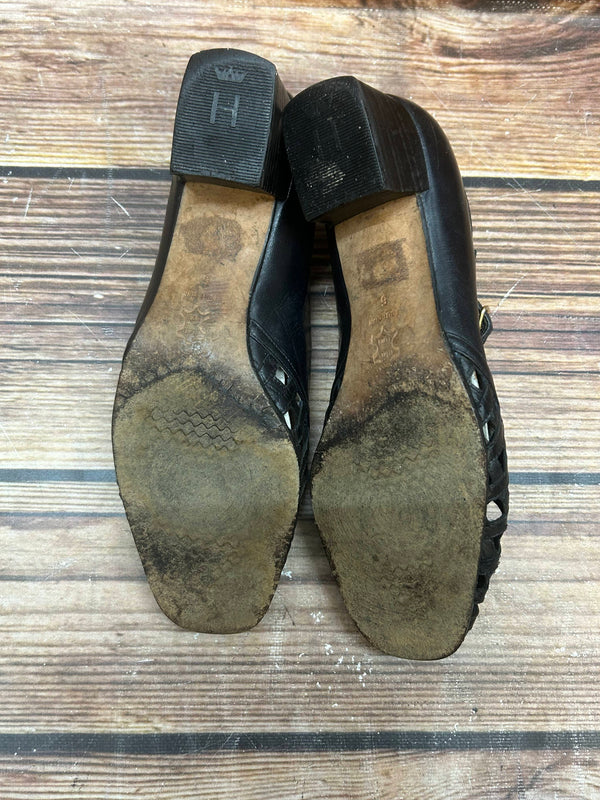 Vintage Damen T-Steg Schuhe aus echtem Leder – 20er Jahre Stil (Gr. 39)