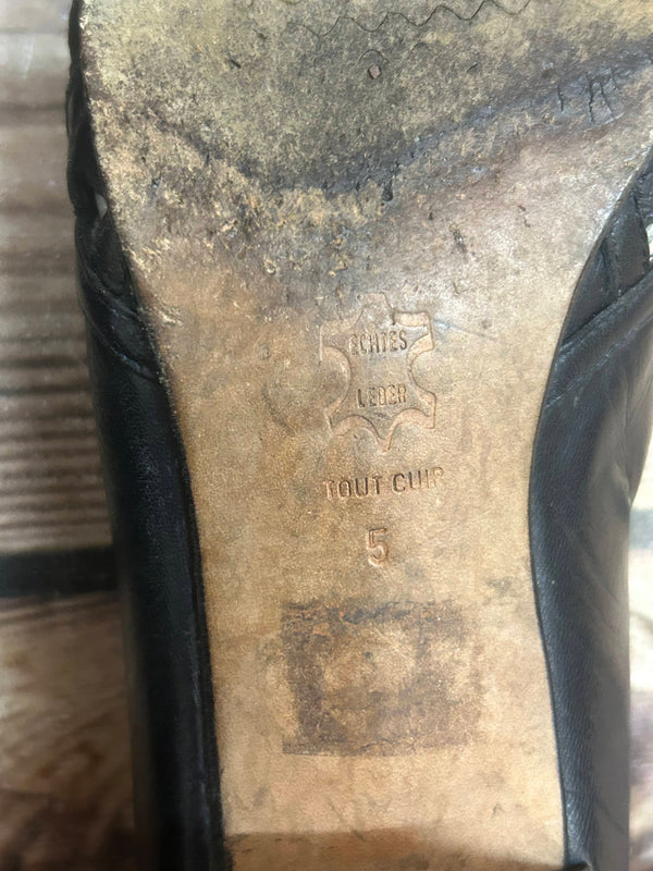 Vintage Damen T-Steg Schuhe aus echtem Leder – 20er Jahre Stil (Gr. 39)