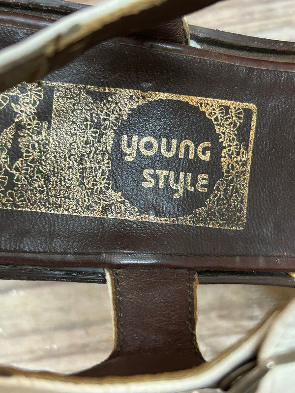 Vintage Sandaletten „Young Style“ – Größe 7,5 (ca. 38 EU)