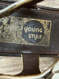 Vintage Sandaletten „Young Style“ – Größe 7,5 (ca. 38 EU)