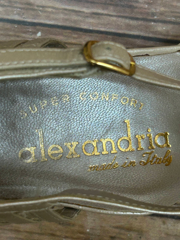 Vintage Damen T-Steg Schuhe aus Echtleder – 20er Jahre Stil (Gr. 38,5, Made in Italy)