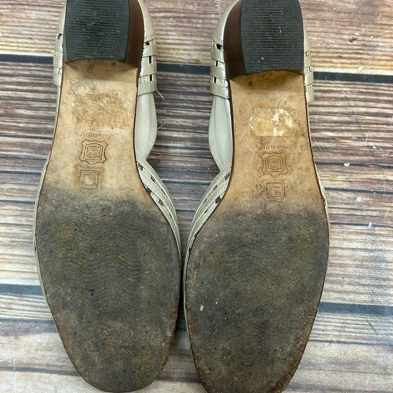 Vintage Damen T-Steg Schuhe aus Echtleder – 20er Jahre Stil (Gr. 38,5, Made in Italy)