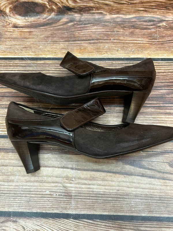 Dunkelbraune Damen Wildleder-Pumps von Mauro Teci, Gr. 39