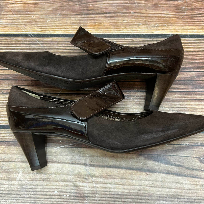 Dunkelbraune Damen Wildleder-Pumps von Mauro Teci, Gr. 39