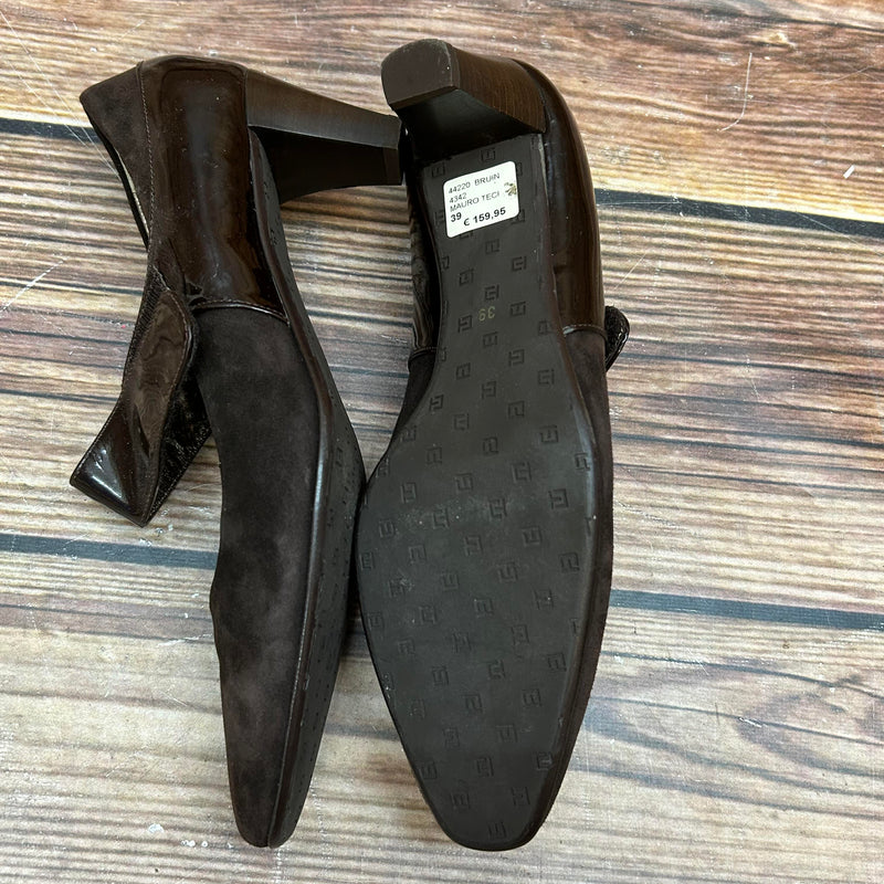 Dunkelbraune Damen Wildleder-Pumps von Mauro Teci, Gr. 39