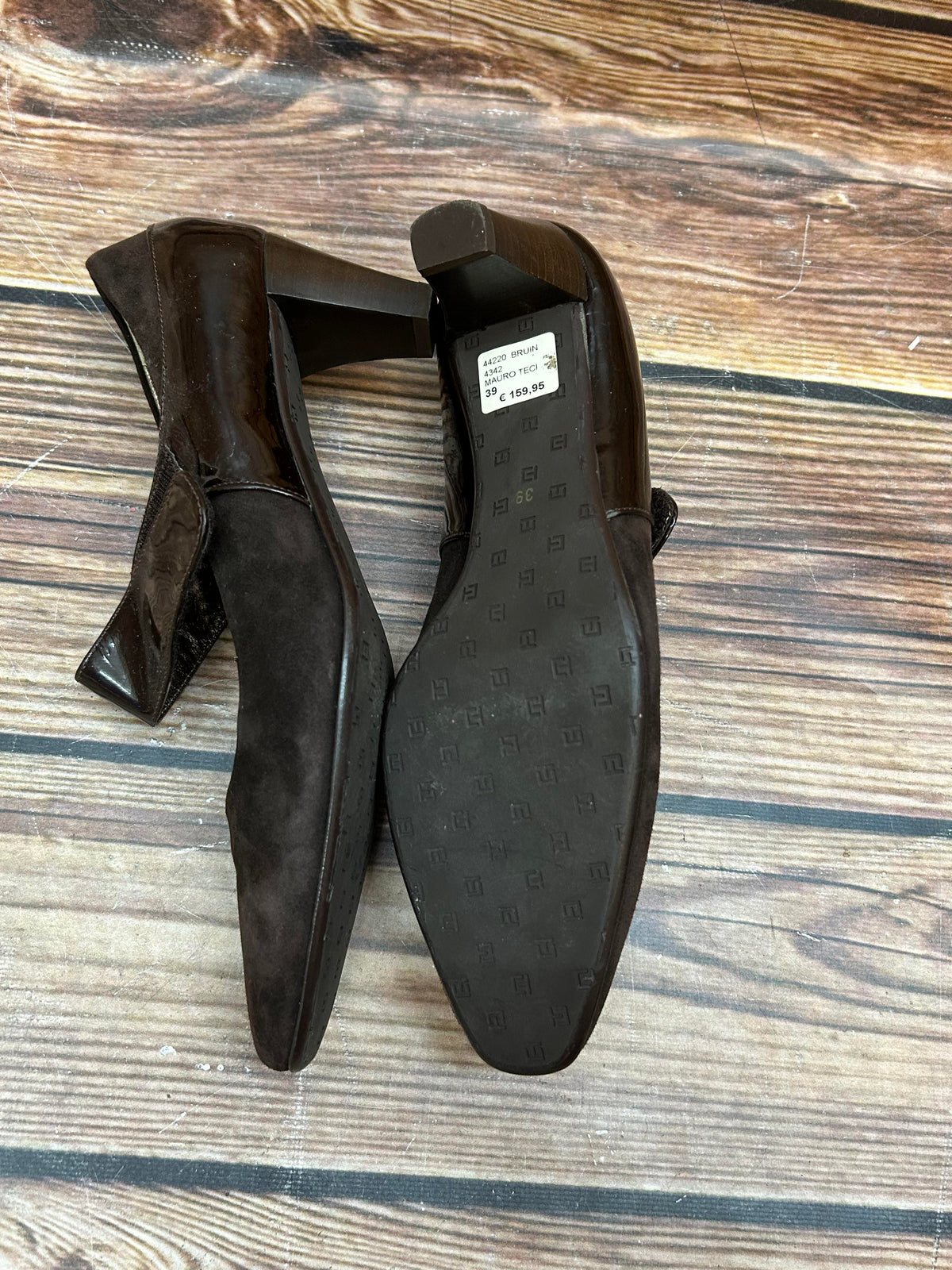 Dunkelbraune Damen Wildleder-Pumps von Mauro Teci, Gr. 39