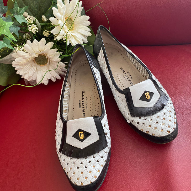 Vintage-Lederloafers von Creazioni Brigitte – Made in Italy, Größe 36