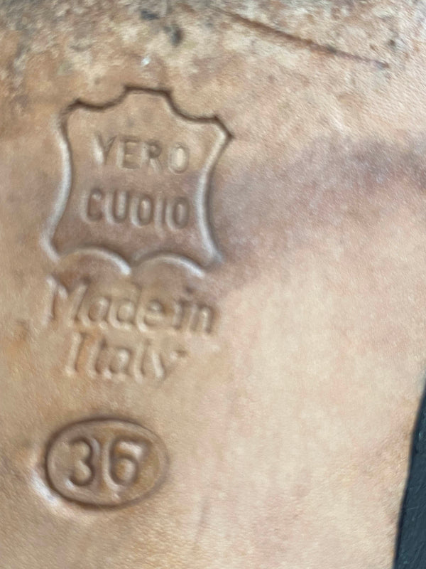 Vintage-Lederloafers von Creazioni Brigitte – Made in Italy, Größe 36