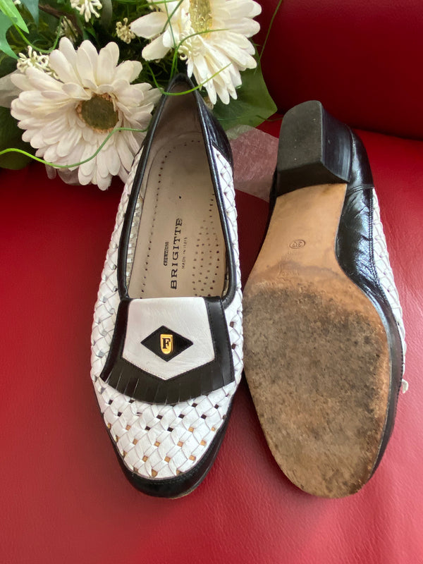 Vintage-Lederloafers von Creazioni Brigitte – Made in Italy, Größe 36