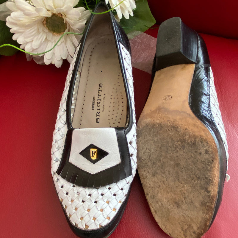 Vintage-Lederloafers von Creazioni Brigitte – Made in Italy, Größe 36