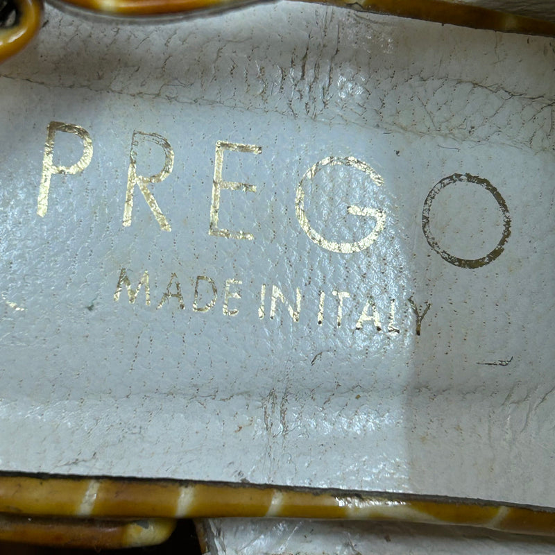 Extravagant und einzigartig: Gelbe Vintage Slingback Damen Schuhe in Gr. 38