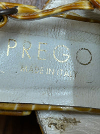 Extravagant und einzigartig: Gelbe Vintage Slingback Damen Schuhe in Gr. 38