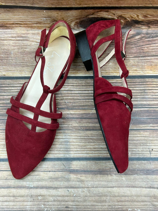 Burgundy T-Steg Schuhe – Größe 41