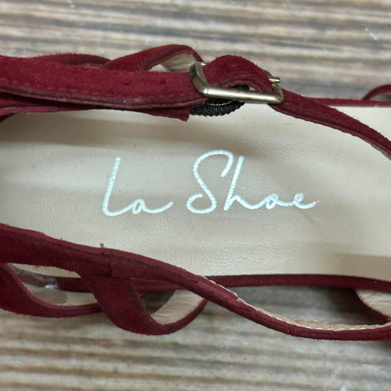 Burgundy T-Steg Schuhe – Größe 41