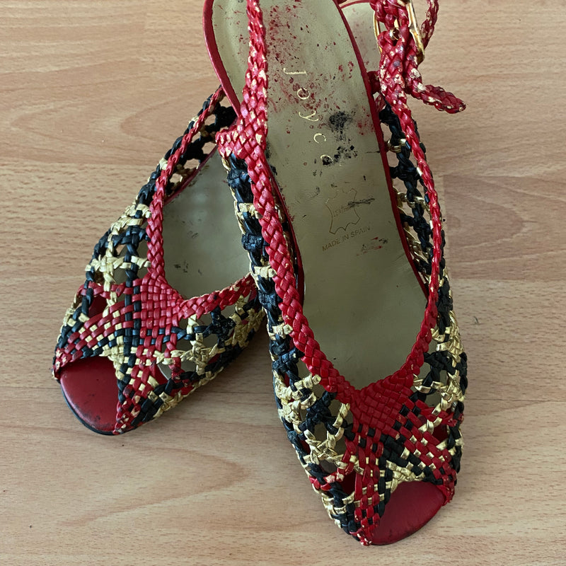 Damen Pumps 50er Jahre Stil Slingpumps Gr.40