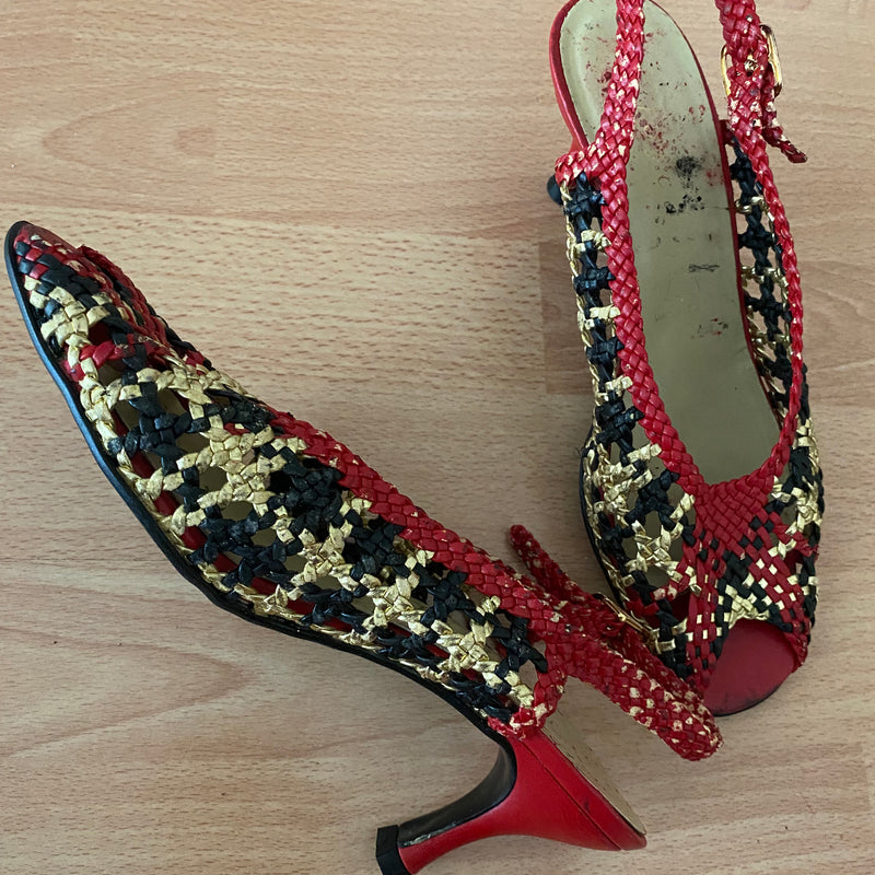 Damen Pumps 50er Jahre Stil Slingpumps Gr.40