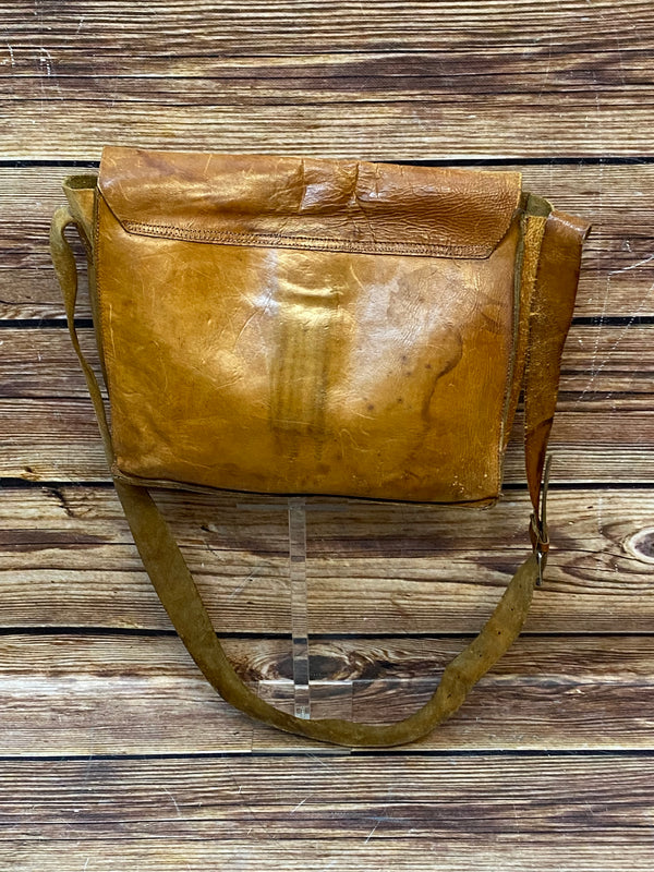 Vintage Schultasche, Ledertasche antik, Schulranzen
