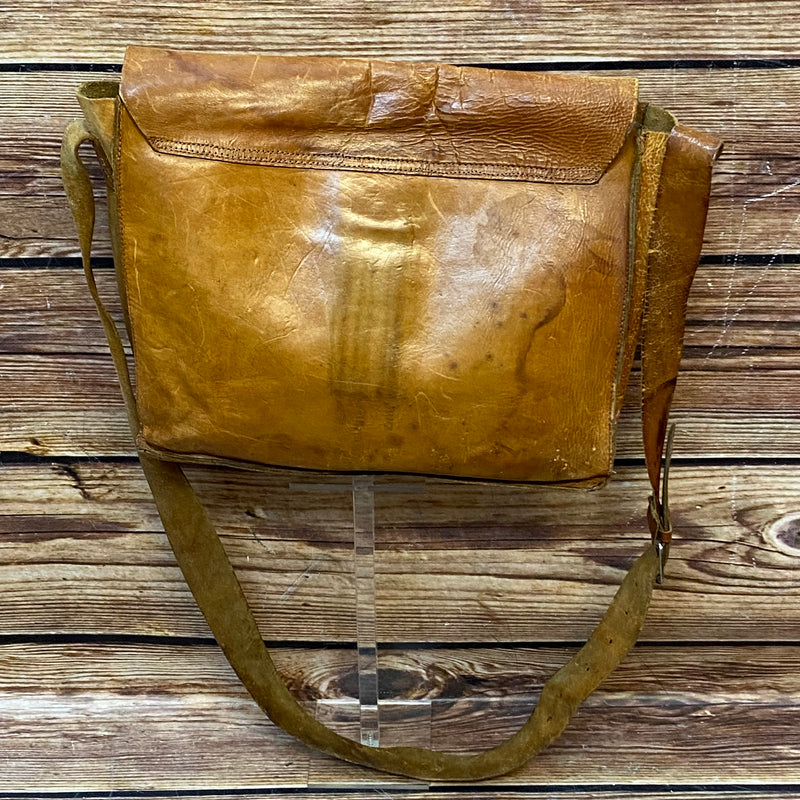 Vintage Schultasche, Ledertasche antik, Schulranzen
