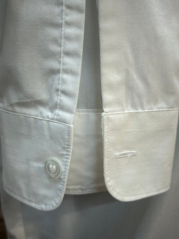 Vintage Smokinghemd Weiß mit Biesen – Gr. 39