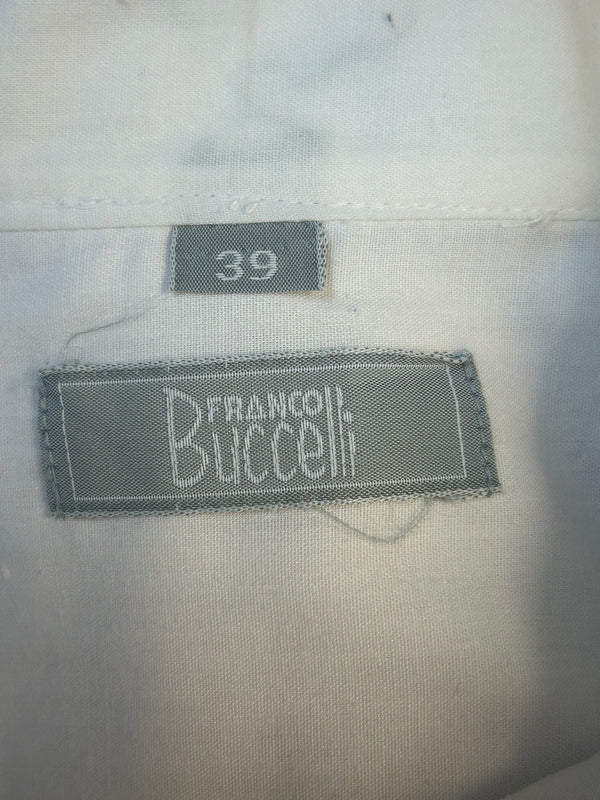 Vintage Smokinghemd Weiß mit Biesen – Gr. 39