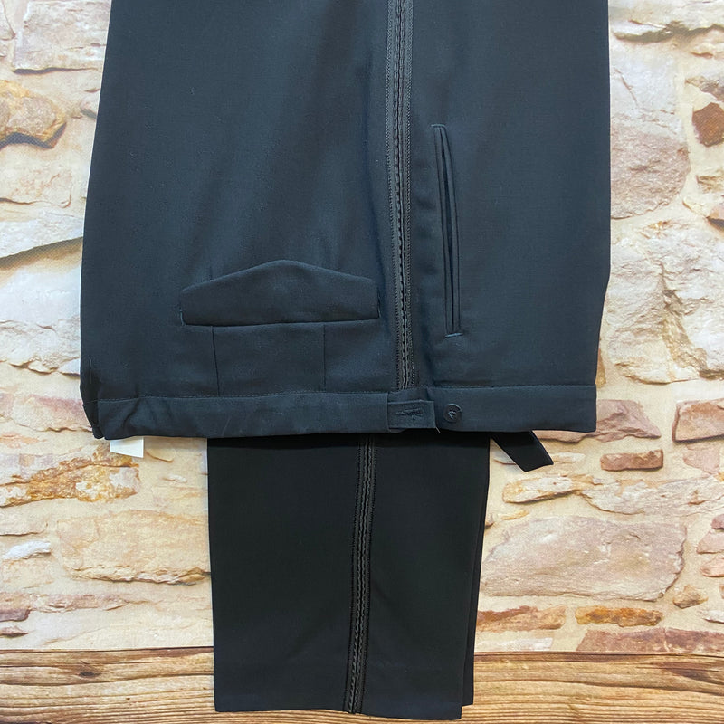 Schwarze True Vintage Smokinghose Bund 100 cm