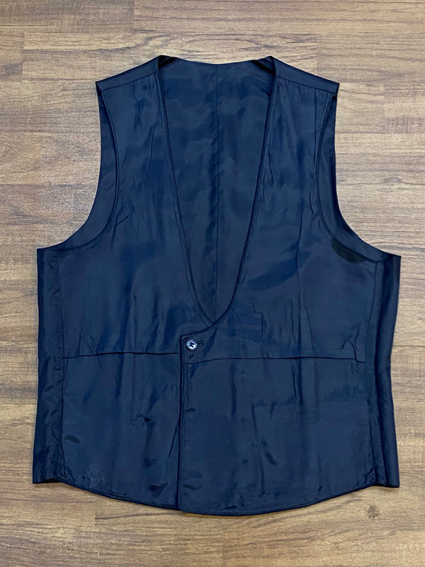 Dunkelblaue gestreifte Herren Weste Smokingweste Gr.46 Vintage